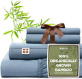 Bamboo Cooling Bed Sheet Set - Queen - 18 in Deep Pocket - 4 Piece
