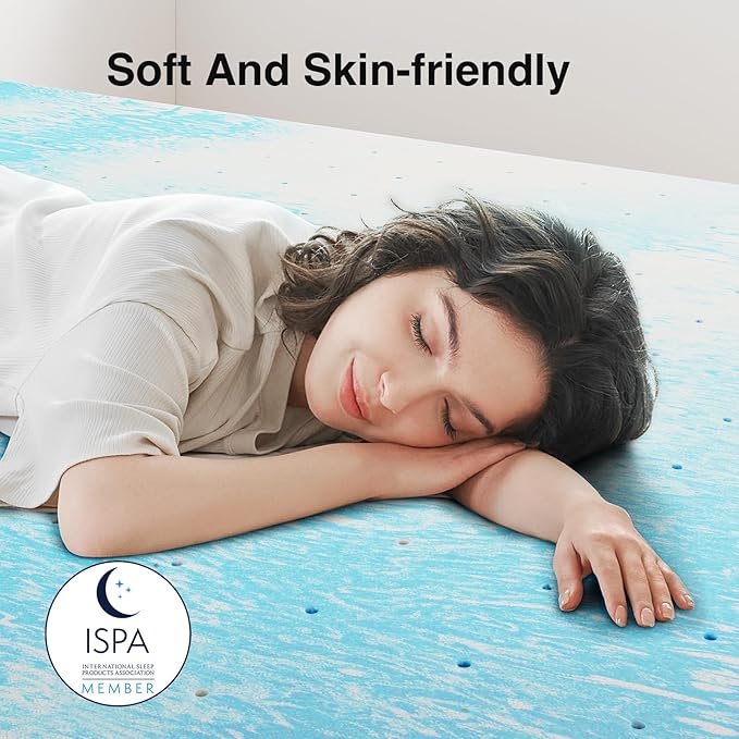 Memory Foam Cooling Mattress Topper - King