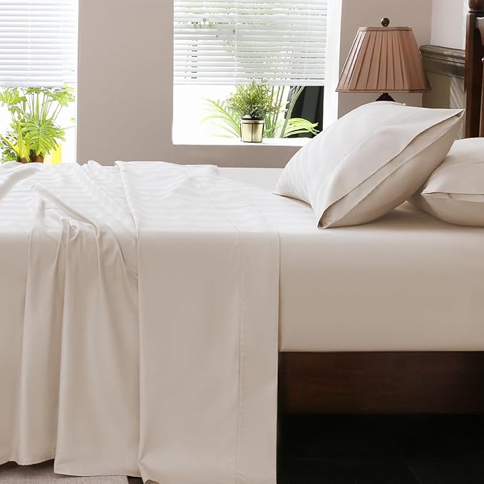 Linen Bed Sheet Set - King - 4 Piece