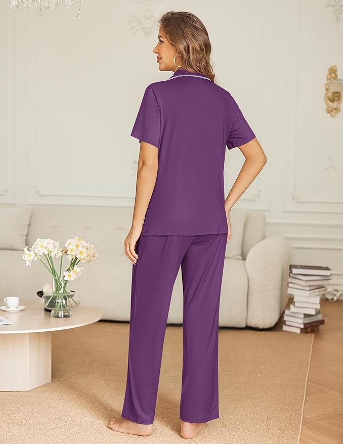 Pants Pajama Set - Short Sleeve - 2 Piece