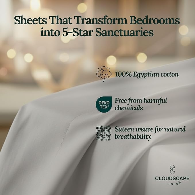 Linen Bed Sheet Set - Full - 4 Piece