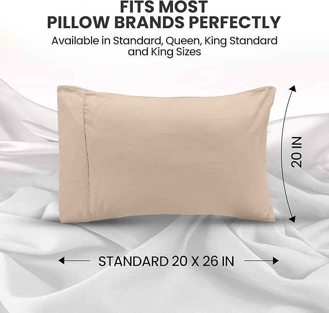 Microfiber Pillowcase Set - Standard - 20 x 26 in - 2 Pack