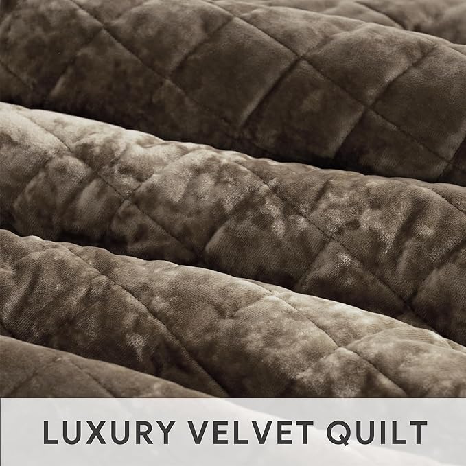 Velvet Bedspreads Coverlets Set - King