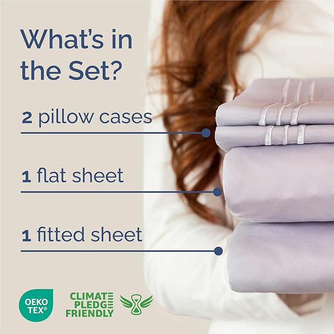Cooling Bed Sheet Set - King - 4 Piece