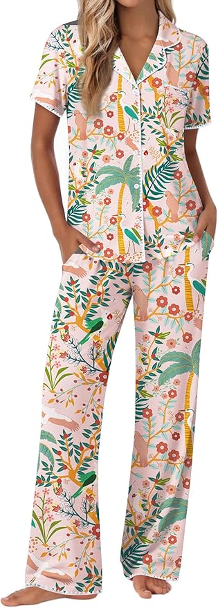 Women's Pajama Set - Short Sleeve - 2 Piece