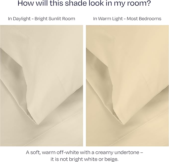 100% Cotton Pillowcase Set - Queen - 2 Piece