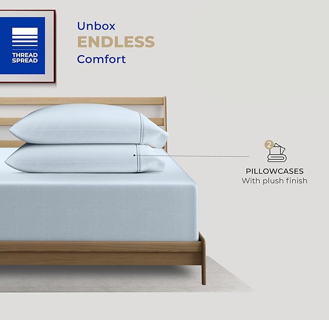 100% Cotton Pillowcase Set - King - 2 Piece