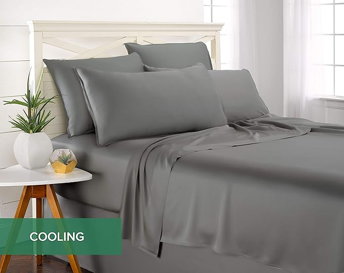 Bamboo Cooling Bed Sheet Set - Queen - 4 Piece
