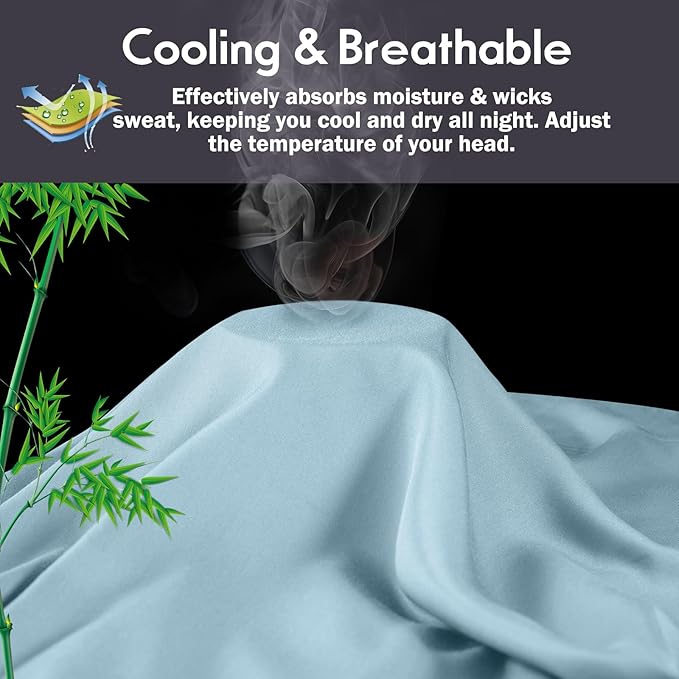 Bamboo Cooling Pillowcase Set - Queen - 2 Pack