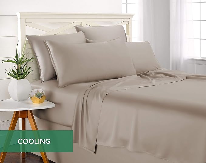 Bamboo Cooling Bed Sheet Set - King - 4 Piece