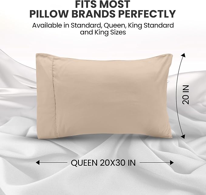 Microfiber Pillowcase Set - Queen - 20 x 30 in - 2 Pack