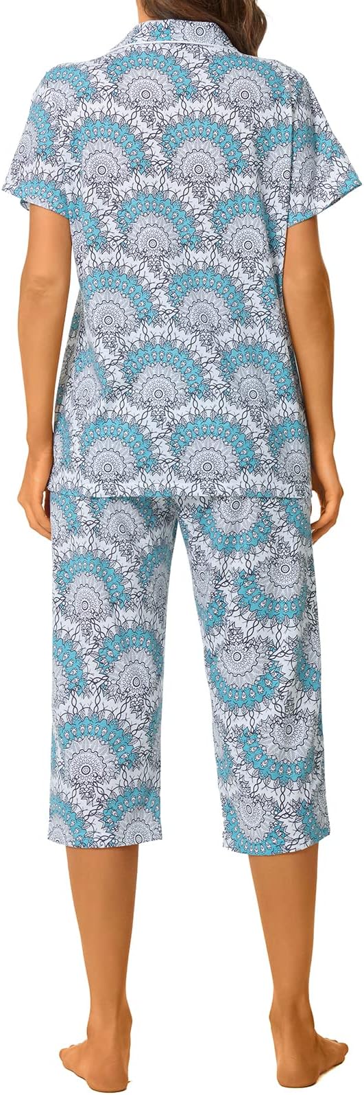 Capri Pajama Set - Short Sleeve - 2 Piece