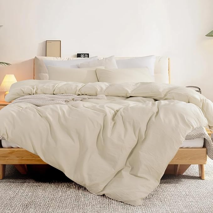 Linen Duvet Cover Set - Queen - 3 Piece