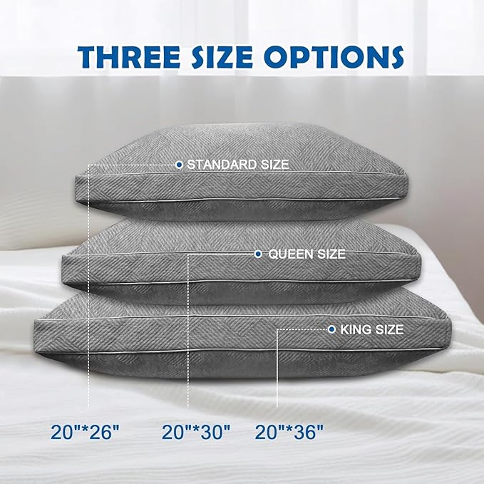 Memory Foam Cooling Bed Pillow - Queen
