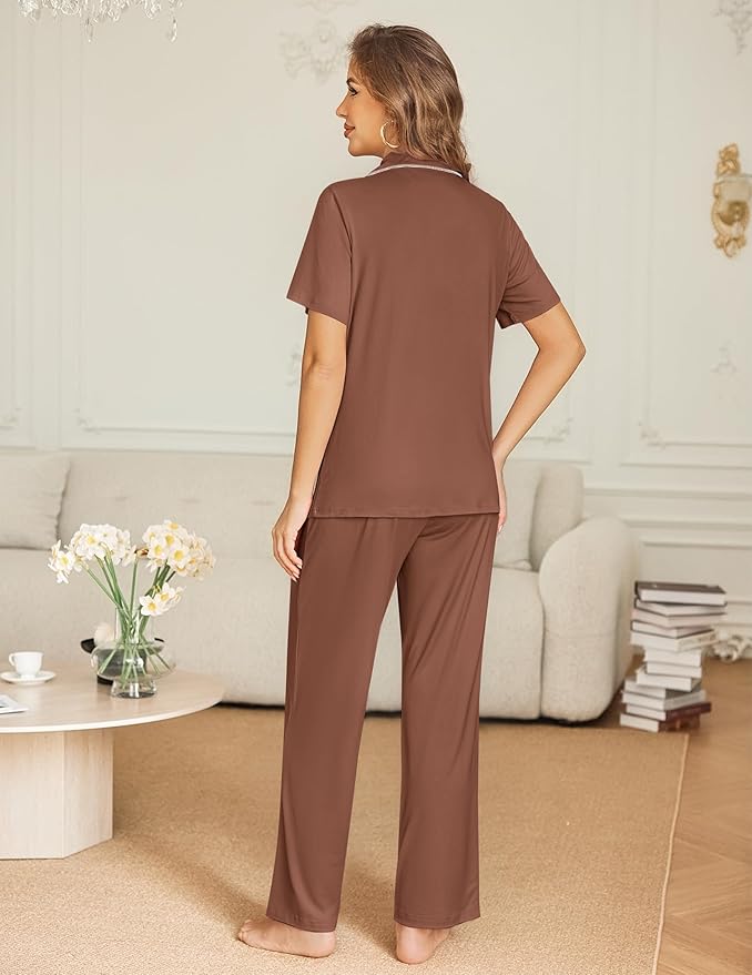 Pants Pajama Set - Short Sleeve - 2 Piece