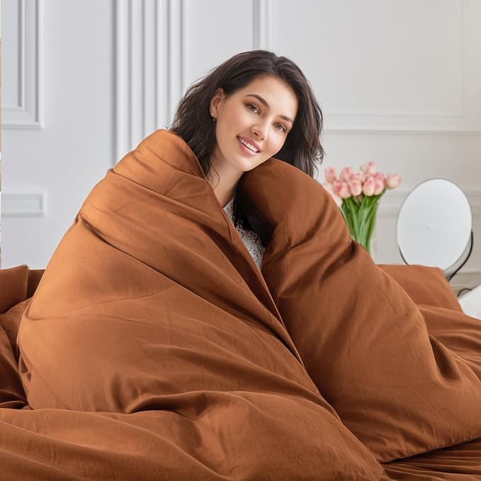 Linen Duvet Cover Set - King - 3 Piece
