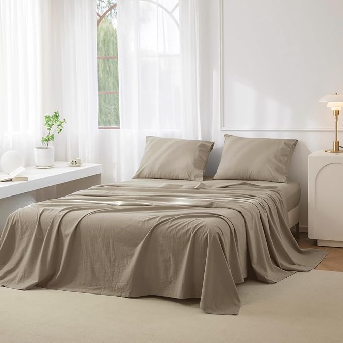 Linen Bed Sheet Set - Twin - 3 Piece