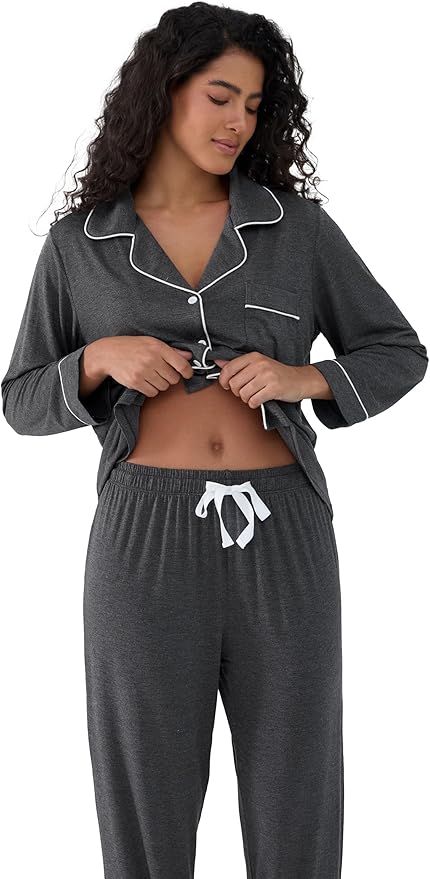 Women's Bamboo Cooling Pajama Set - Long Sleeve