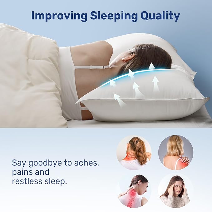 100% Cotton Bed Pillow - Queen - 2 Piece