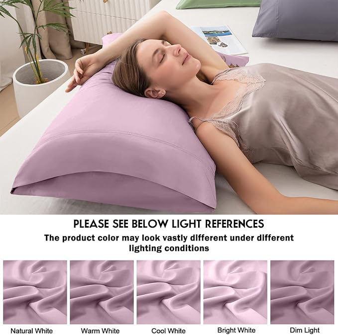 Bamboo Cooling Pillowcase Set - Queen - 2 Pack