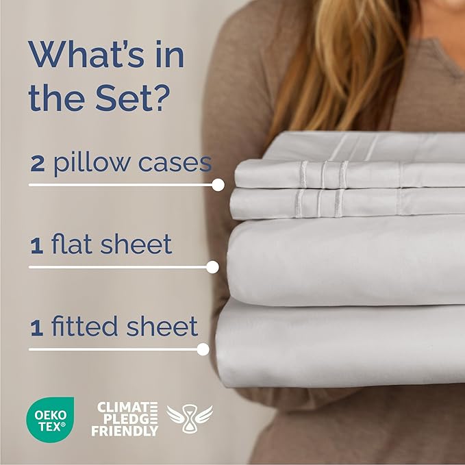 Cooling Bed Sheet Set - King - 4 Piece