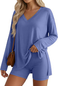Women's Shorts Pajama Set - Long Sleeve - 2 Piece