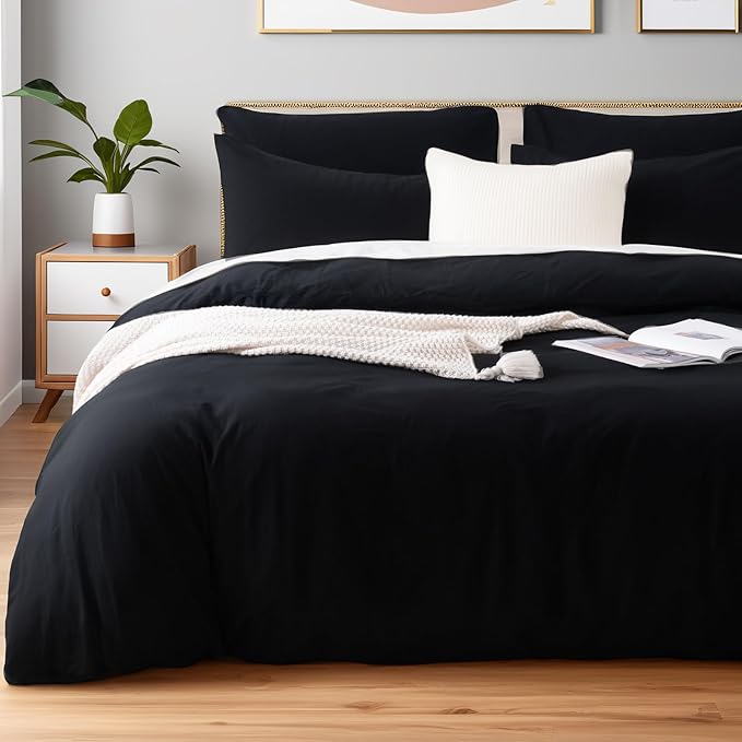 Linen Duvet Cover Set - Full - 3 Piece