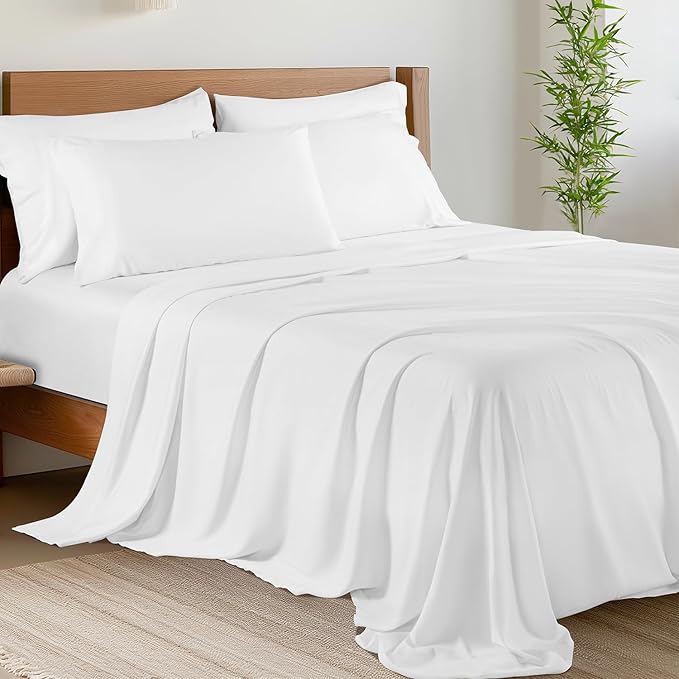 Bamboo Cooling Bed Sheet Set - King - 6 Piece