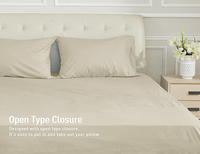 100% Cotton Pillowcase Set - King - 20 x 40 in - 2 Piece