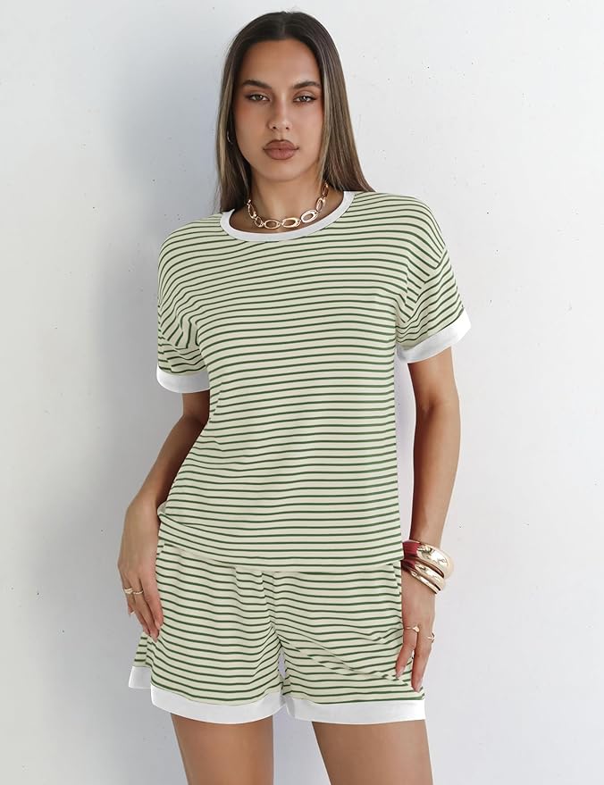 Shorts Pajama Set - Short Sleeve - 2 Piece