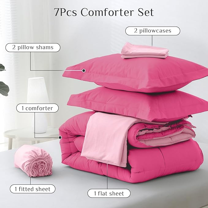 Down Alternative Comforter Set - Full - 7 Piece