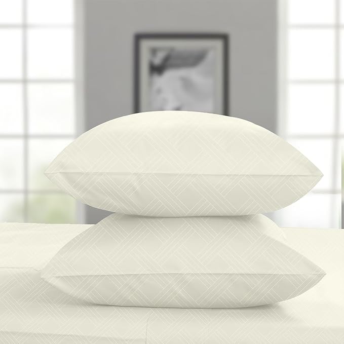 100% Cotton Bed Sheet Set - Queen - 4 Piece