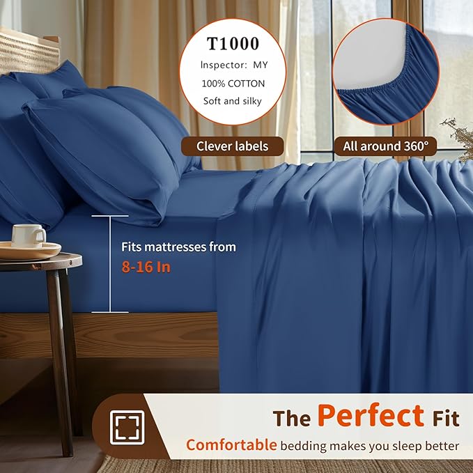 Bed Sheet Set - Queen - 6 Piece