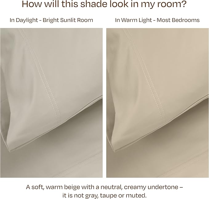 100% Cotton Pillowcase Set - King - 2 Piece