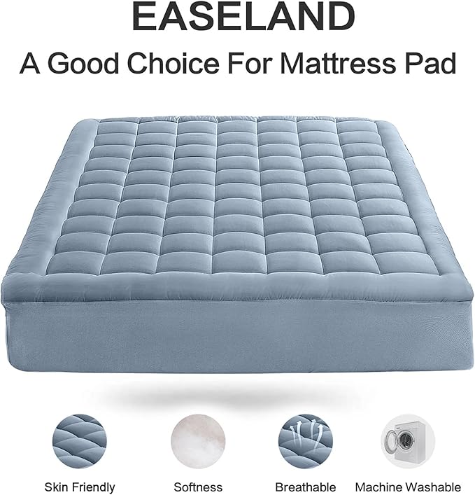 Cooling Mattress Pad - Twin - 39 x 75 in - 21 in Deep Pocket