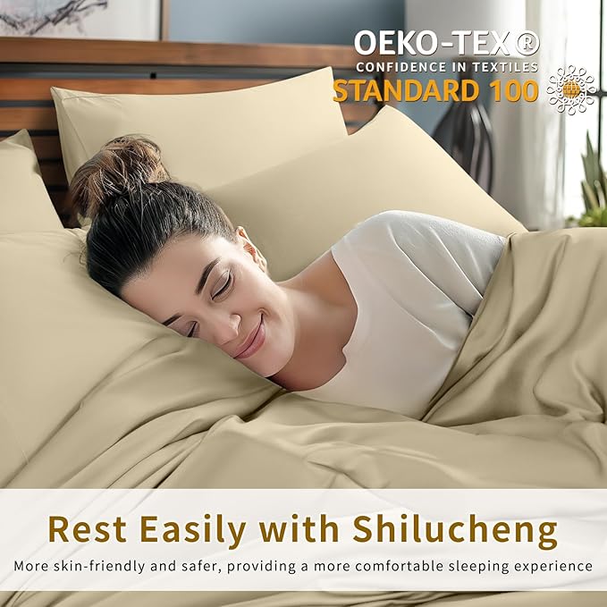 Bamboo Cooling Bed Sheet Set - Full - 6 Piece