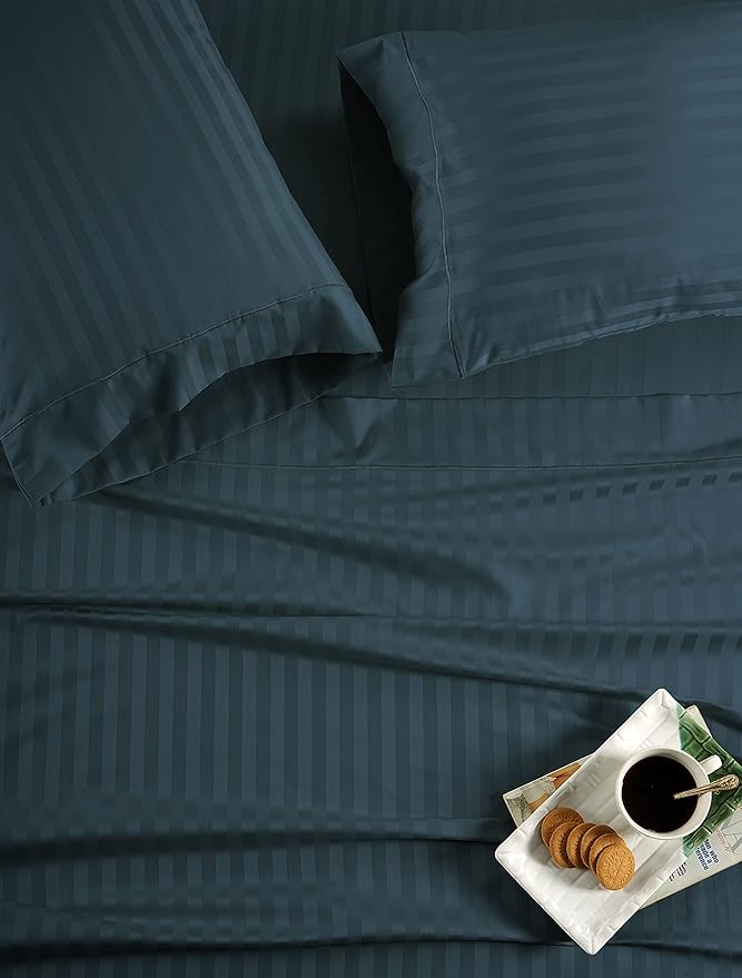 Linen Bed Sheet Set - California King - 17 in Deep Pocket - 4 Piece