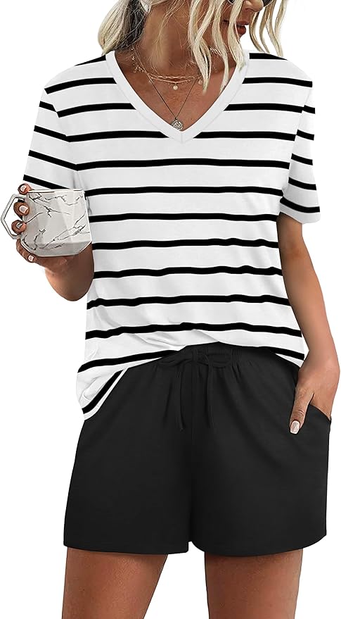 Women's Pajama Set - Short Sleeve - 2 Piece
