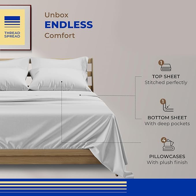Cooling Bed Sheet Set - California King - 6 Piece