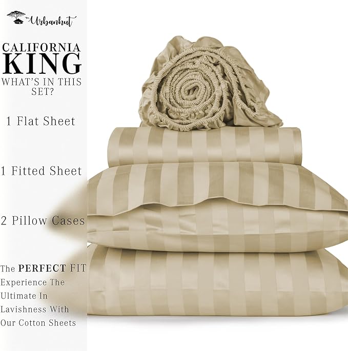 Bed Sheet Set - California King - 16 in Deep Pocket - 4 Piece