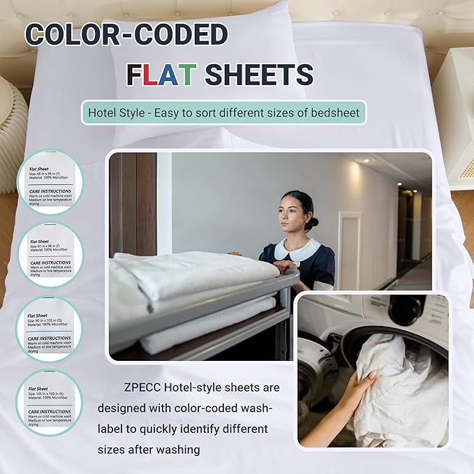 Microfiber Hypoallergenic Flat Sheet - Twin