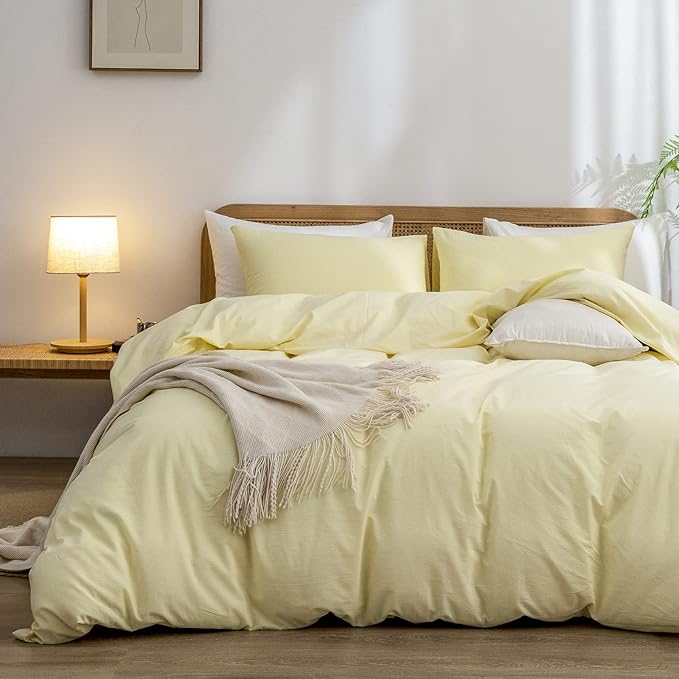 Linen Duvet Cover Set - Queen - 3 Piece