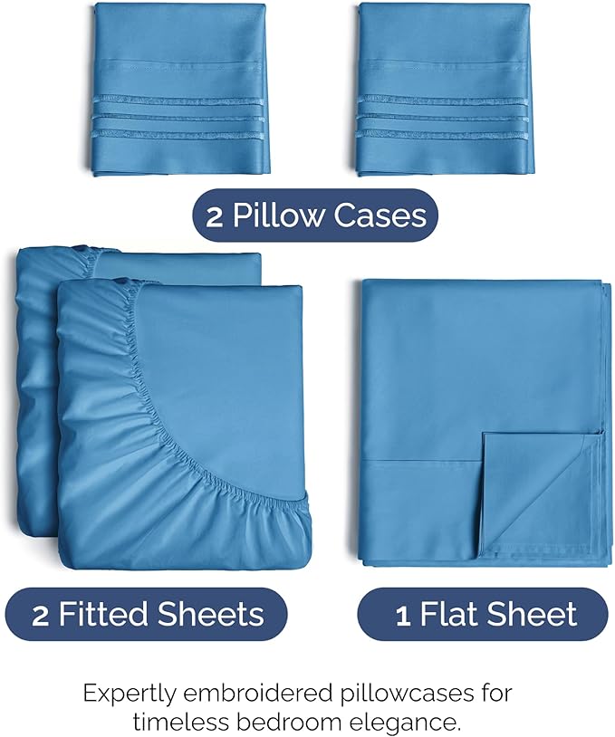 Cooling Bed Sheet Set - Split King - 5 Piece