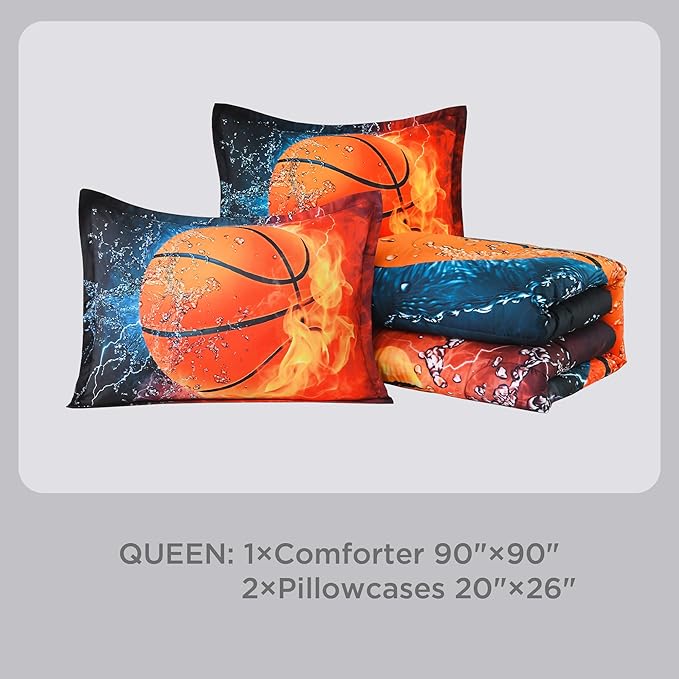Microfiber Comforter Set - Queen - 90 x 90 in - 3 Piece