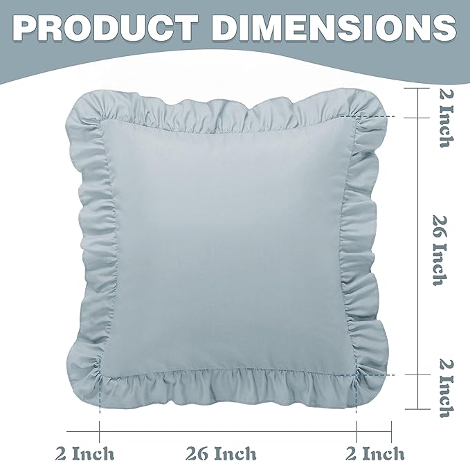 Microfiber Pillowcase Set - 26 x 26 in - 2 Piece