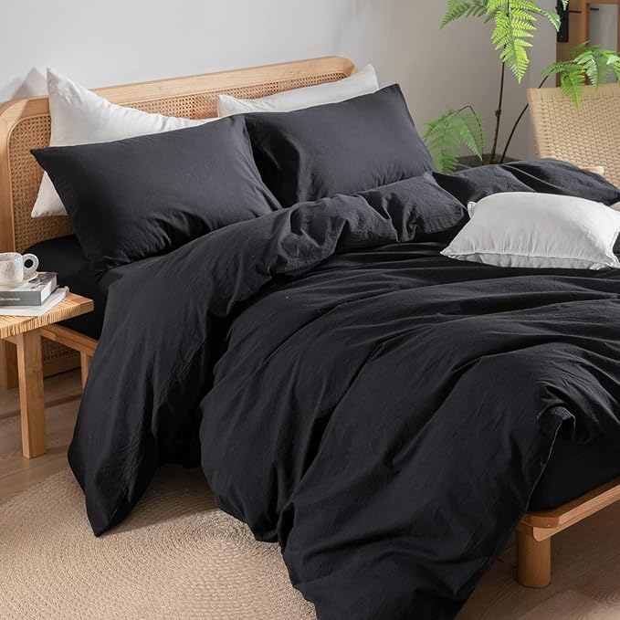 Linen Duvet Cover Set - King - 3 Piece