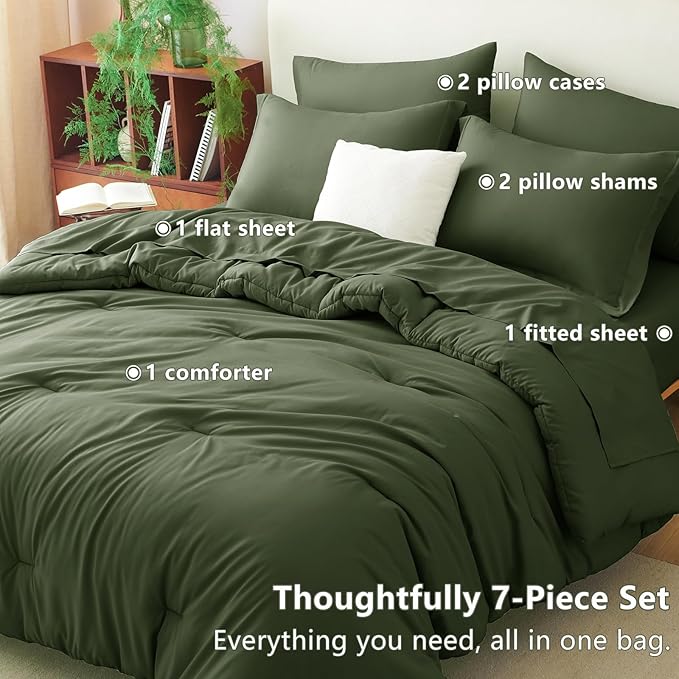 Down Alternative Comforter Set - Full - 7 Piece