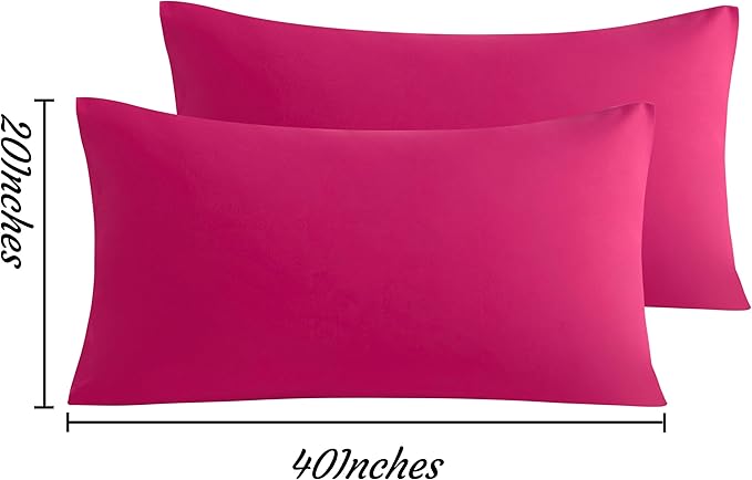 Microfiber Pillowcase Set - King - 20 x 40 in - 2 Pack - 2 Piece