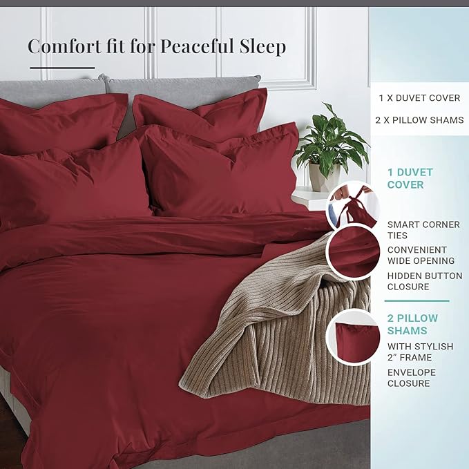 100% Cotton Duvet Cover Set - Queen