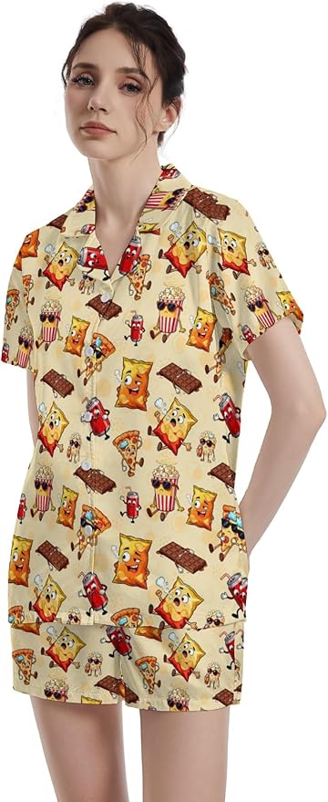 Women's Pajama Set - Short Sleeve - 2 Piece
